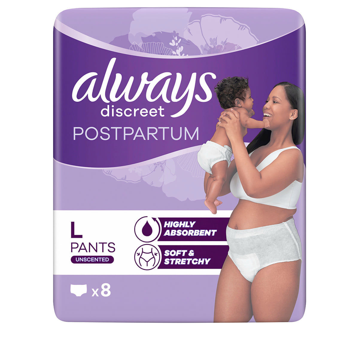 Discreet Incontinence Pants Postpartum L - 8 pcs.
