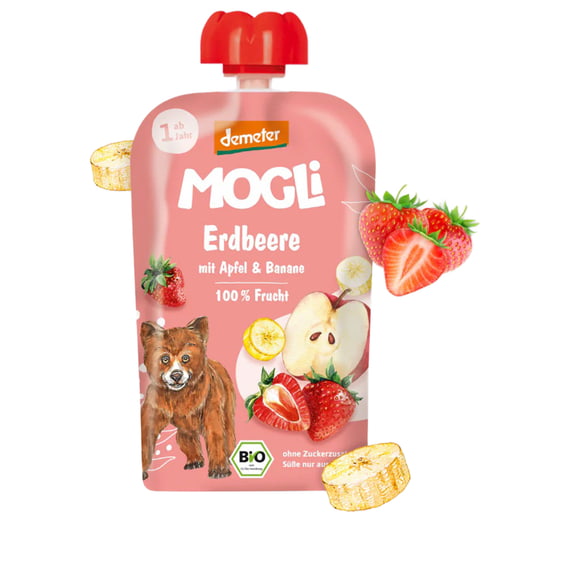 Purée de pomme à la fraise