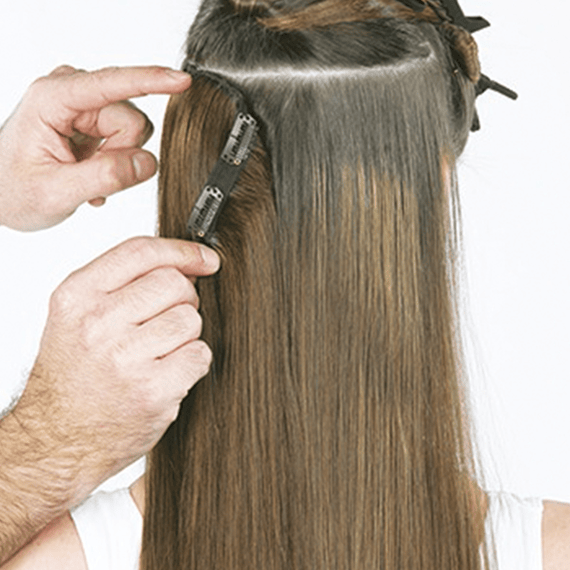 Full Head Extensions 50/55 cm - 12/DB2, Gold Blond Copper/Golden Light Blond