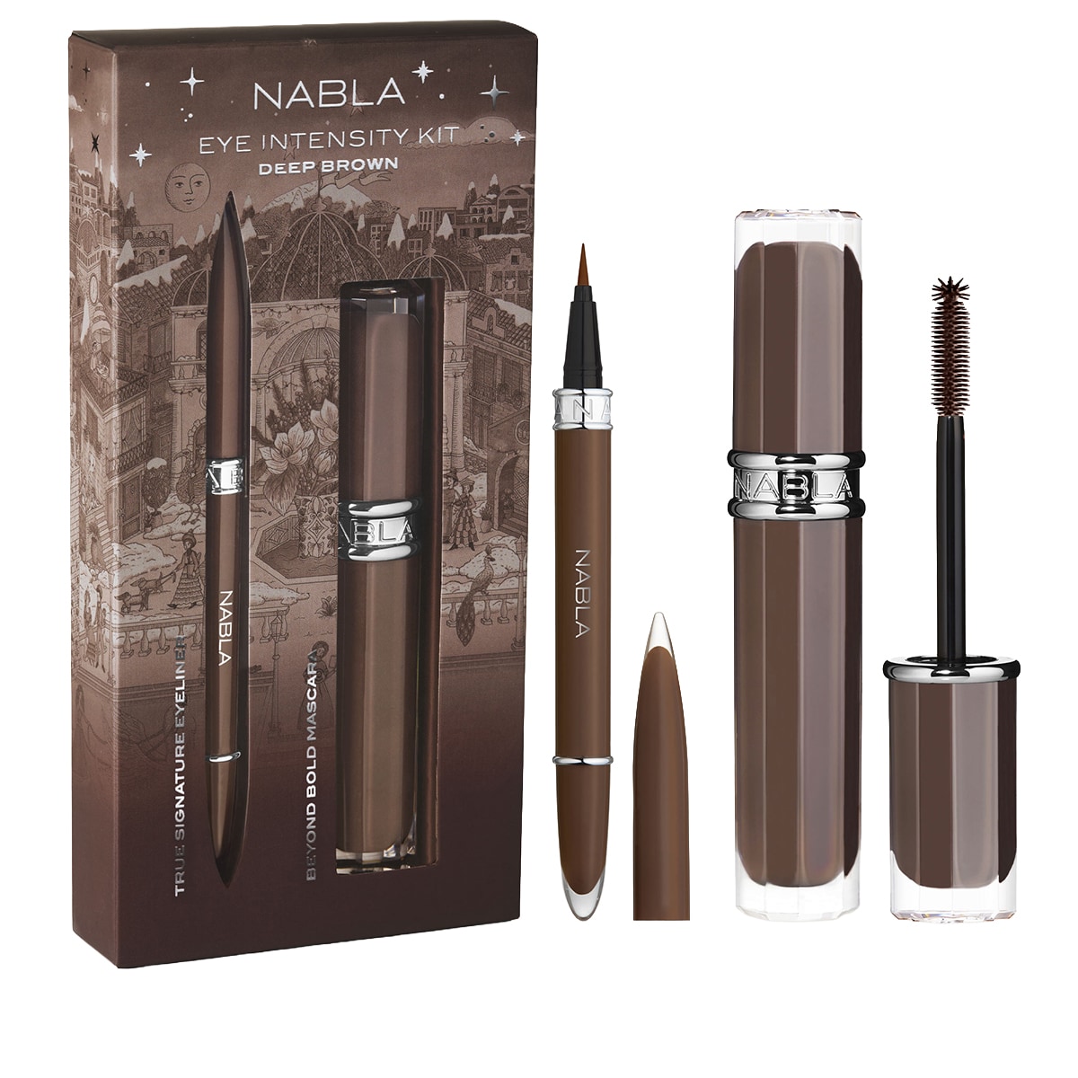True Signature x Beyond Bold - Deep Brown eyeliner and mascara duo