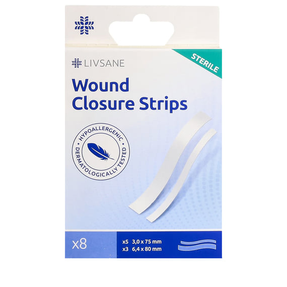 Sterile Wound Closure Strips - 8 pcs.