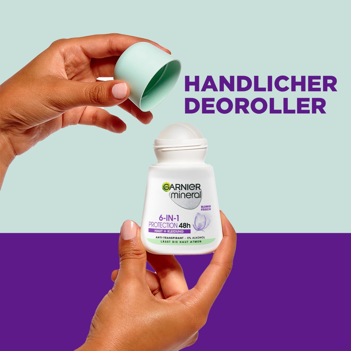 6-in-1 Protection 48h Roll-On Anti-Transpirant Haut & Kleidung