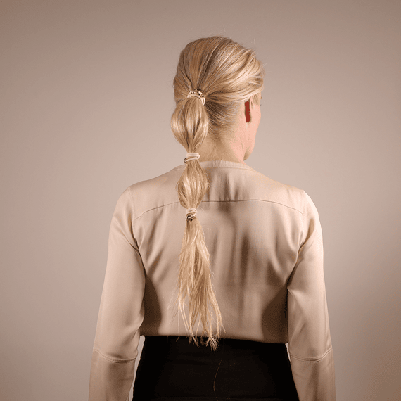 Hair Tie Metal Details 3-pack Cream
