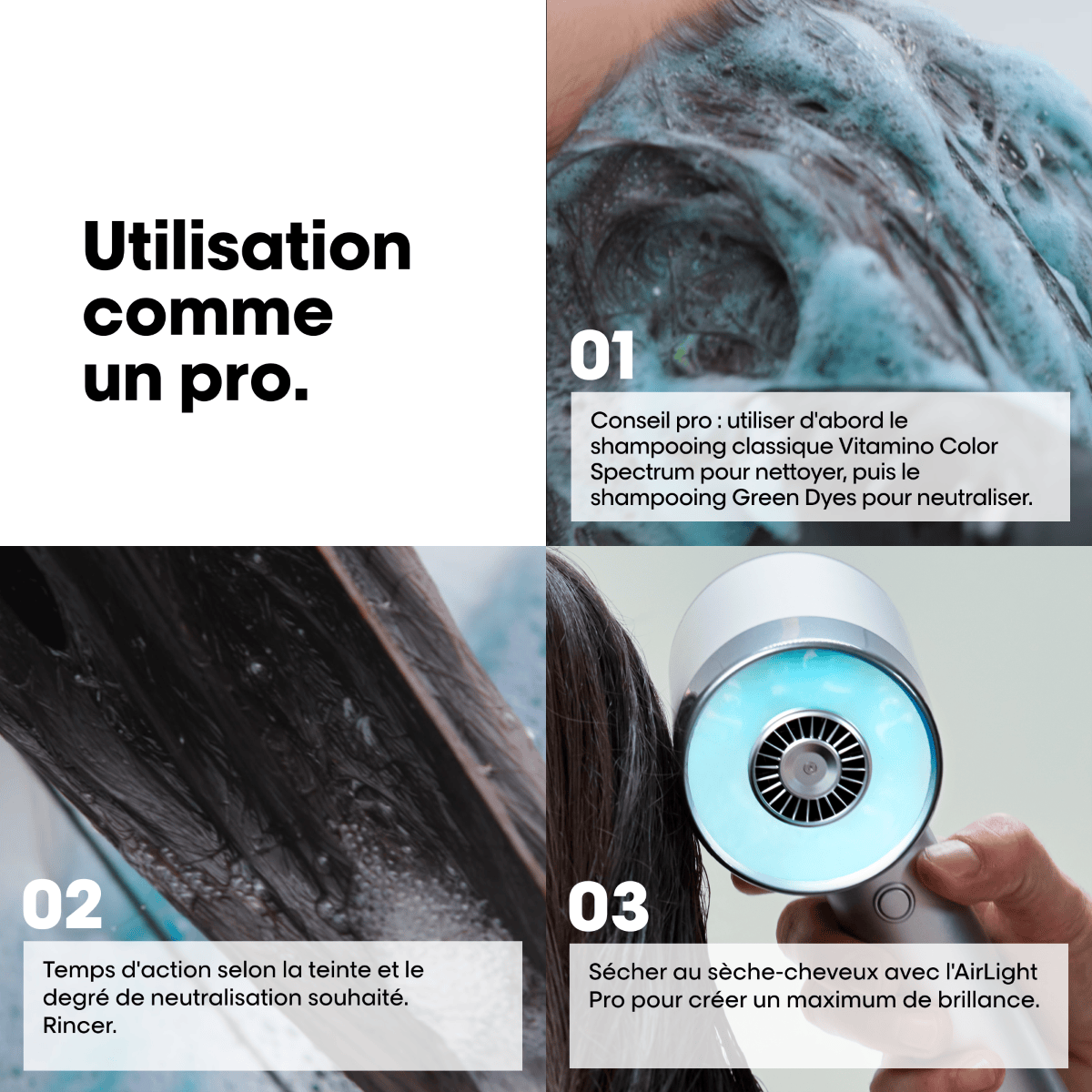 Vitamino Color Spectrum Green Dyes Neutralizing Shampoo