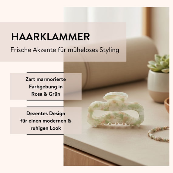 Haarklammer, mehrfarbig, 1Stk.