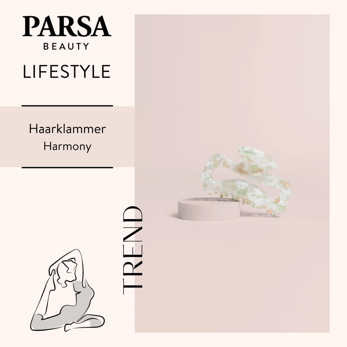 Haarklammer, mehrfarbig, 1Stk.