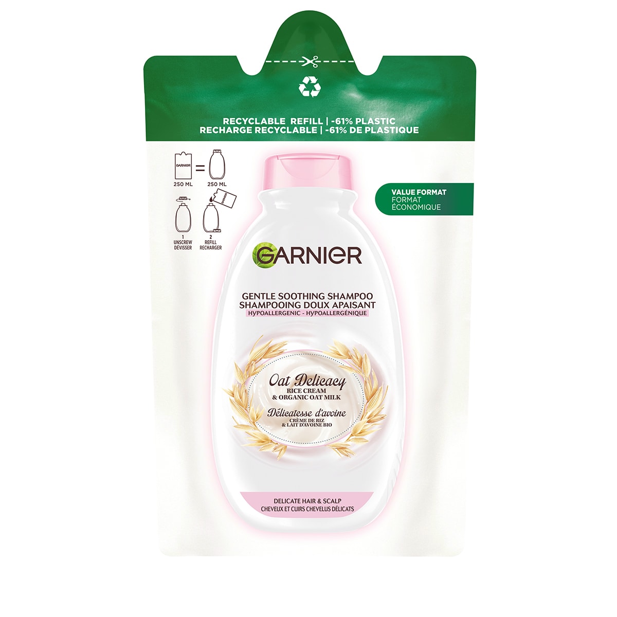 Soothing Shampoo Gentle Oat Milk Refill Pack