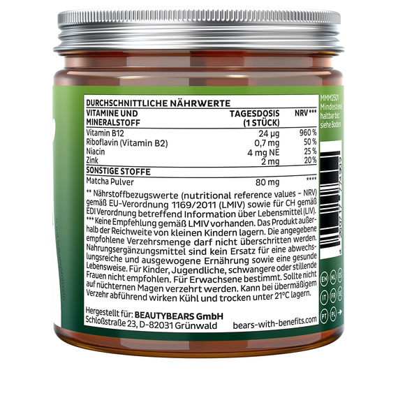 My Metabolic Matcha Vitamin - 60 Bears