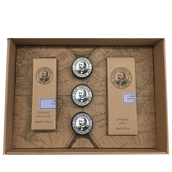 Eau De Parfum, Moustache Wax & Beard Oil Gift Set