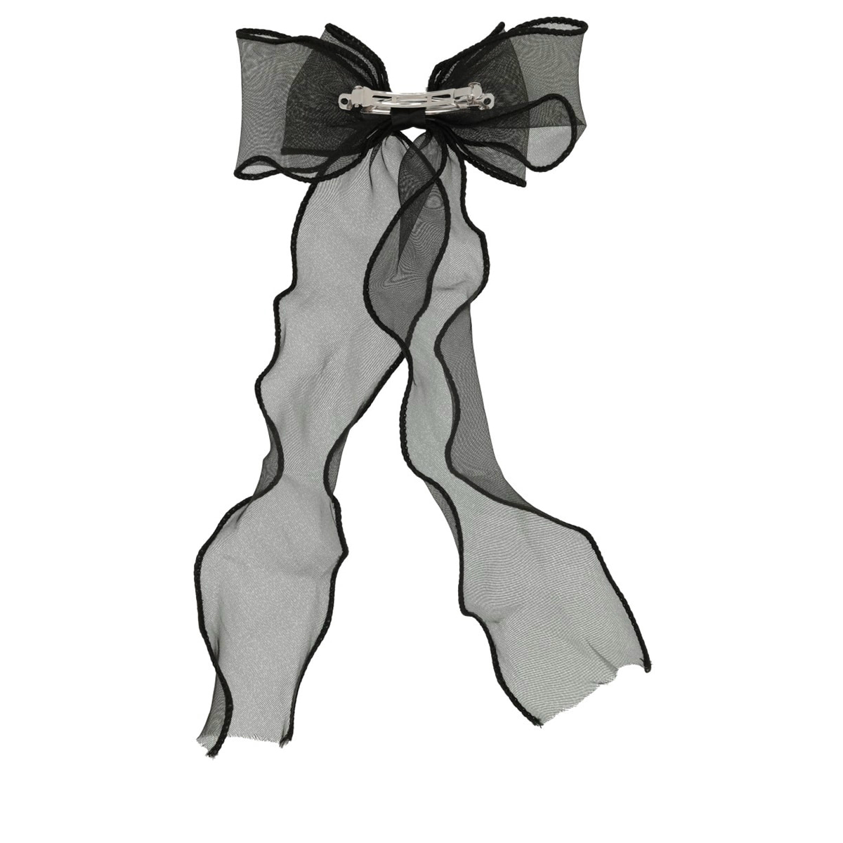 Bow On Hair Clip - Black