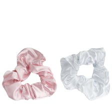 Satin Scrunchies - Pink & White