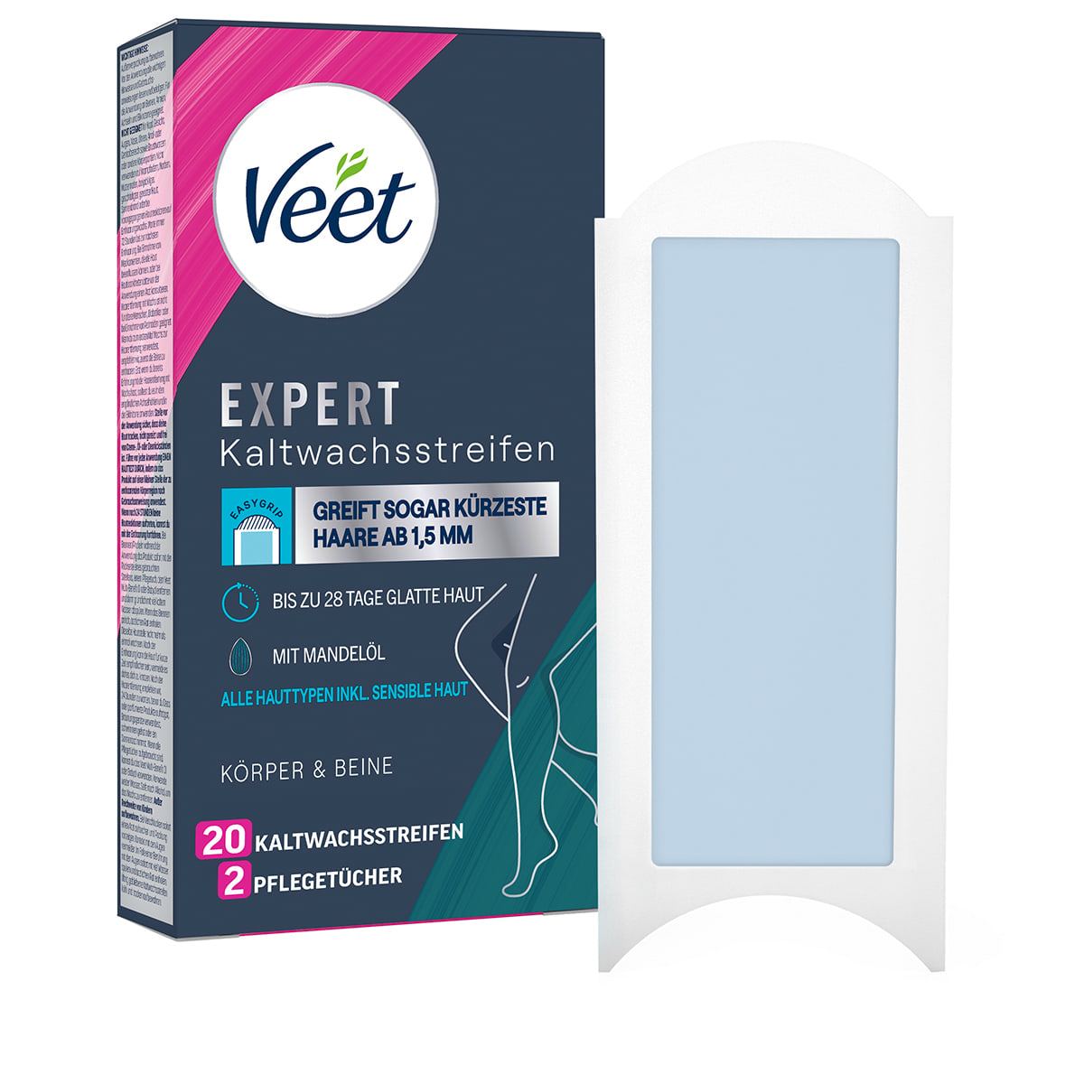 Kaltwachsstreifen Körper & Beine 20 Stk.