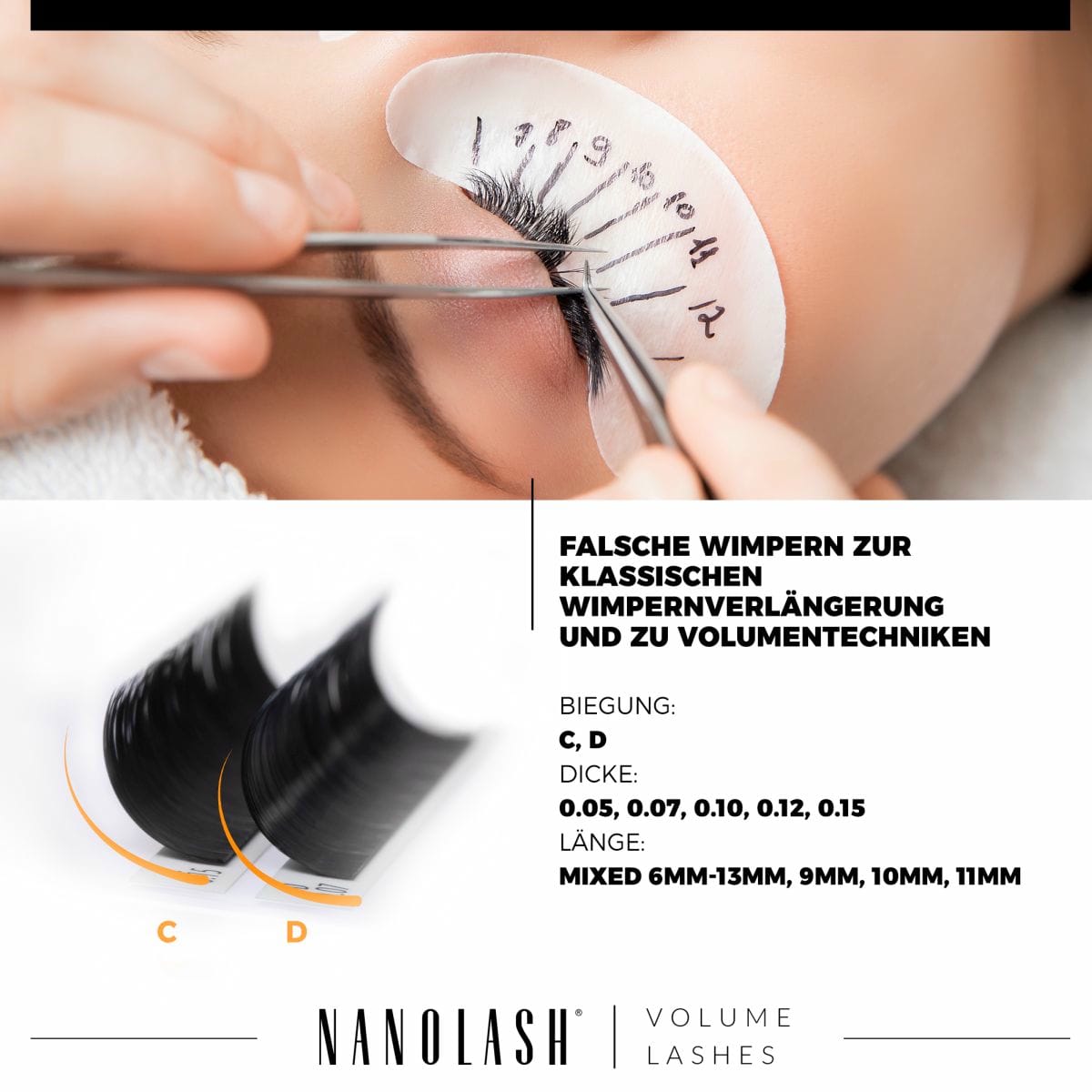 Volume Lashes 0.07 D 9 mm