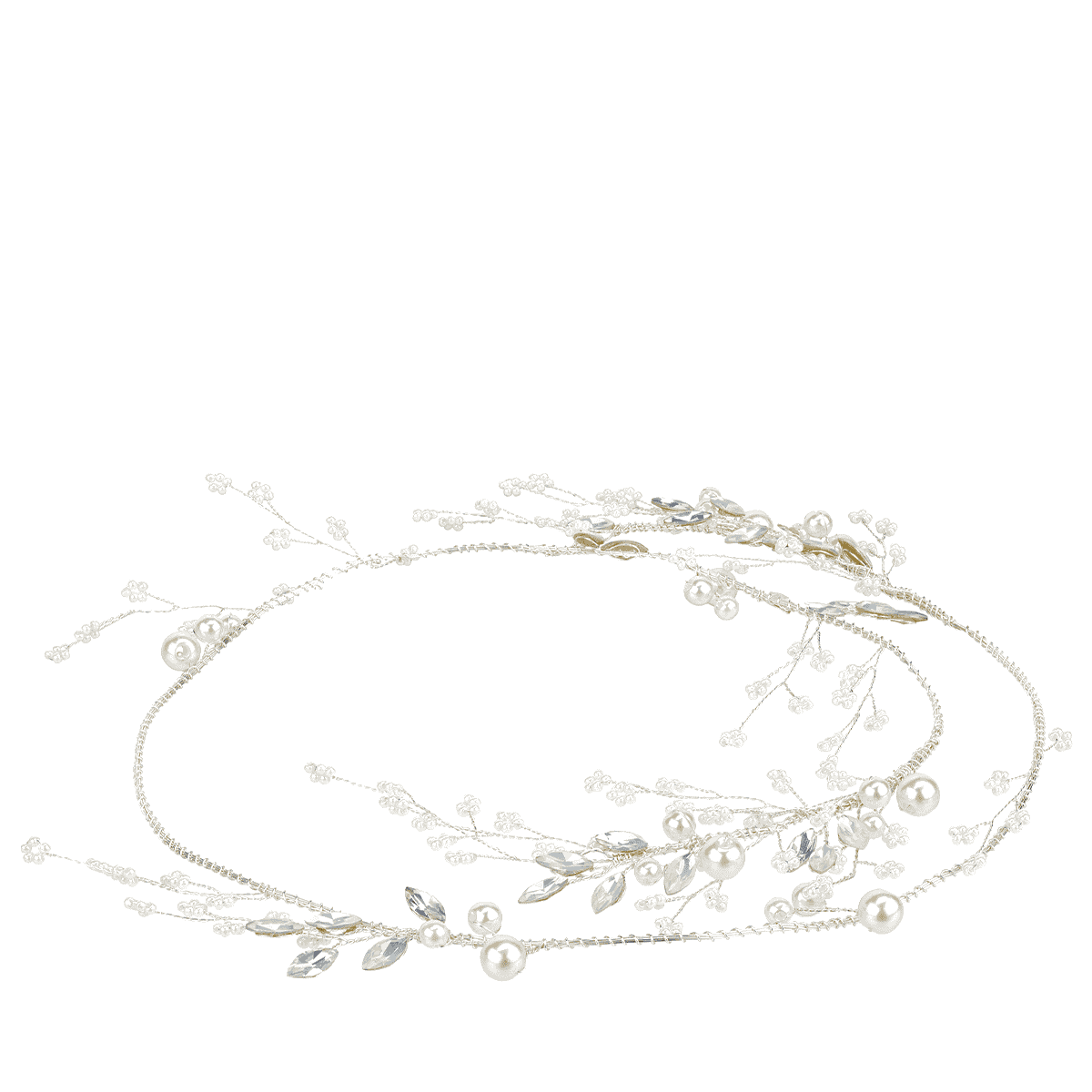 Wire decoration with various beads and gemstones