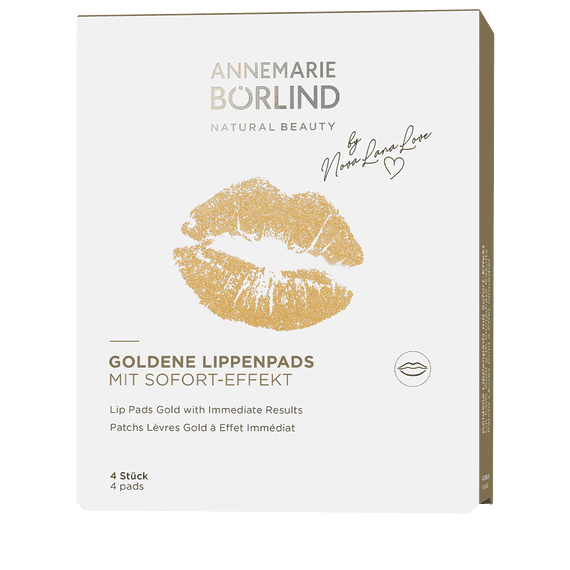 Goldene Lippenpads mit Sofort-Effekt