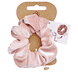 Scrunchie yoga in velluto con zip, rosa chiaro