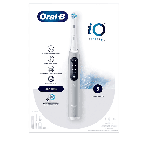 Smart Electric Toothbrush with Travel Case - Grey Opal