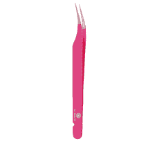 Pink curved HD tweezers