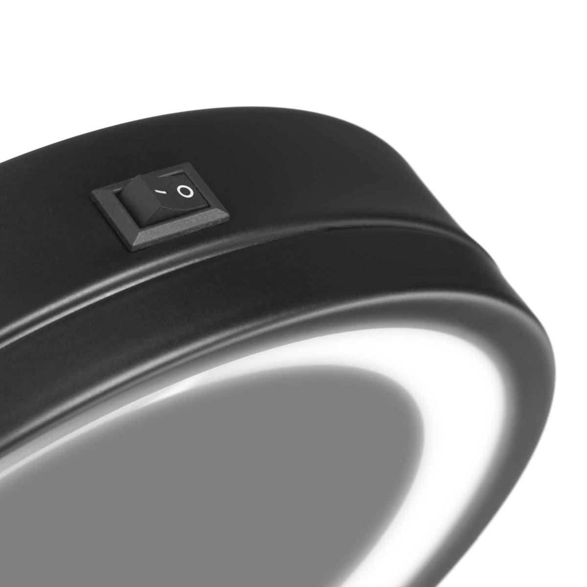 Tischspiegel mit LED-Licht 10x - Schwarz