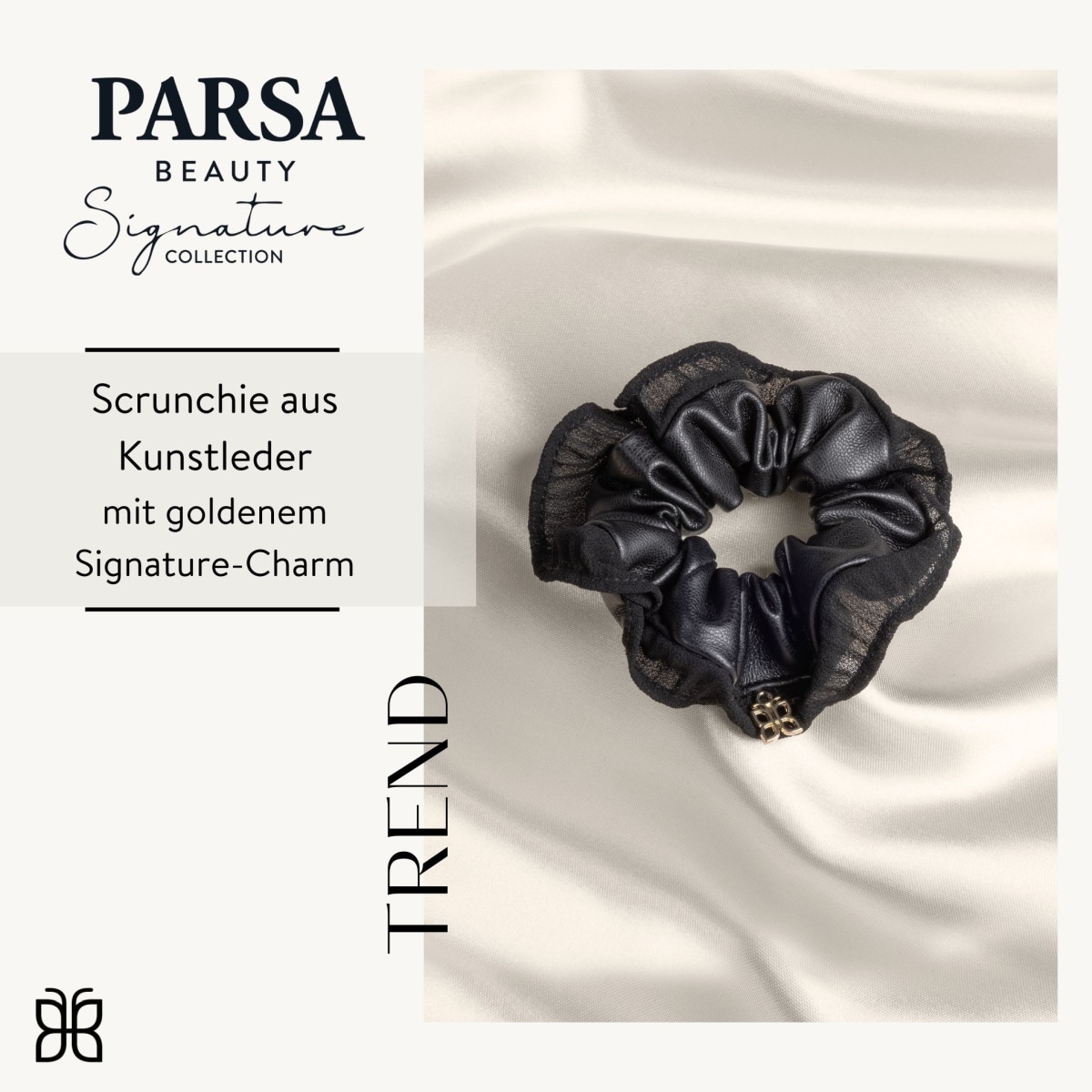 Scrunchie, faux leather, 1 pc.