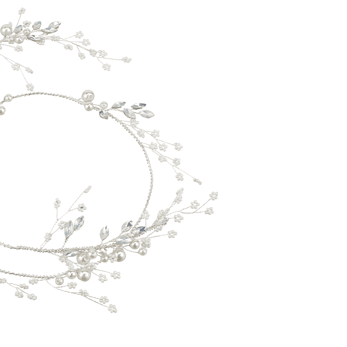 Wire decoration with various beads and gemstones