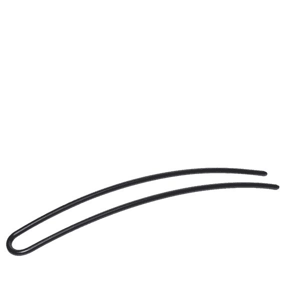 Hairpin Plain Black Matte