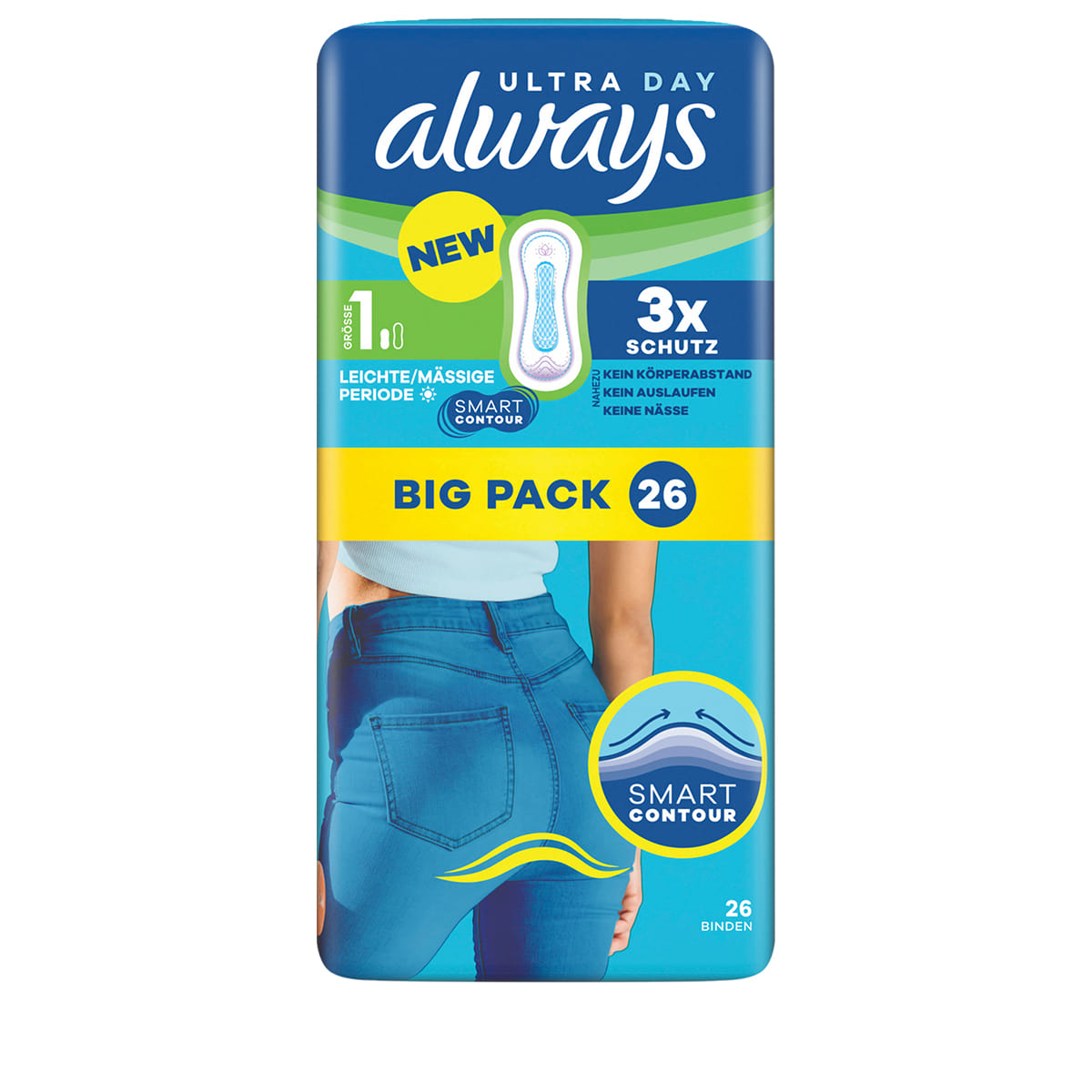 Serviettes Hygiéniques Normal Grand Pack - 26 pcs.