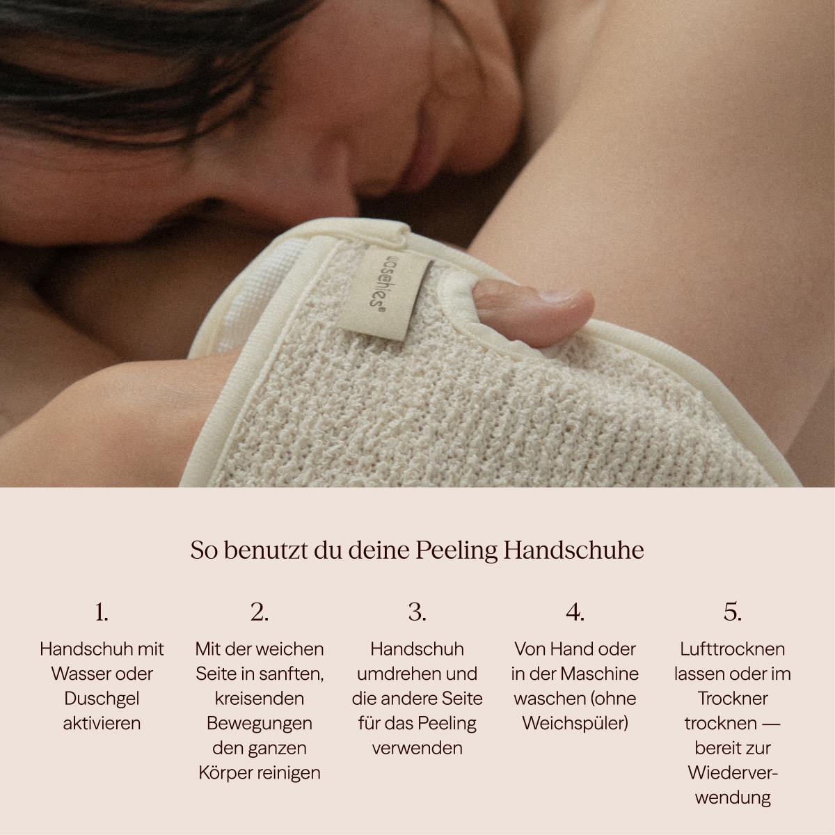 Peelinghandschuh für Peeling & Reinigung 2er Set