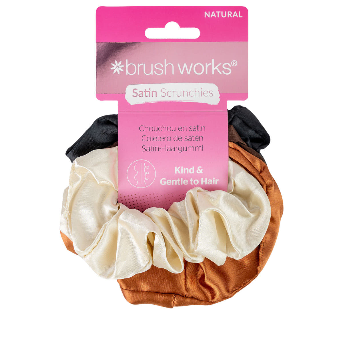 Nude Satin Scrunchies
