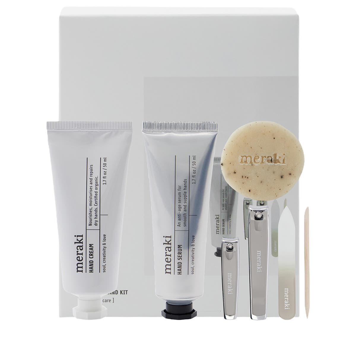 	Confezione regalo Crema mani + Siero mani + Sapone + Set per unghie
