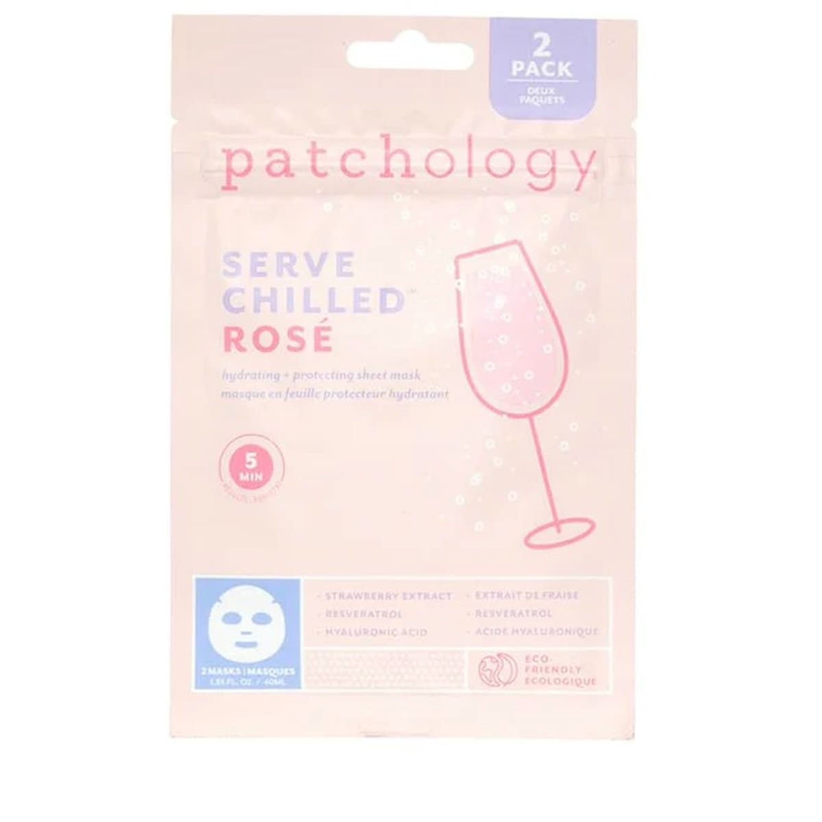 Serve Chilled Rosé Sheet Mask - 2 Pack