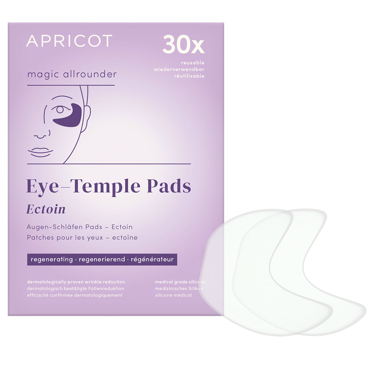 Wiederverwendbare Augen-Schläfen Pads mit Ectoin