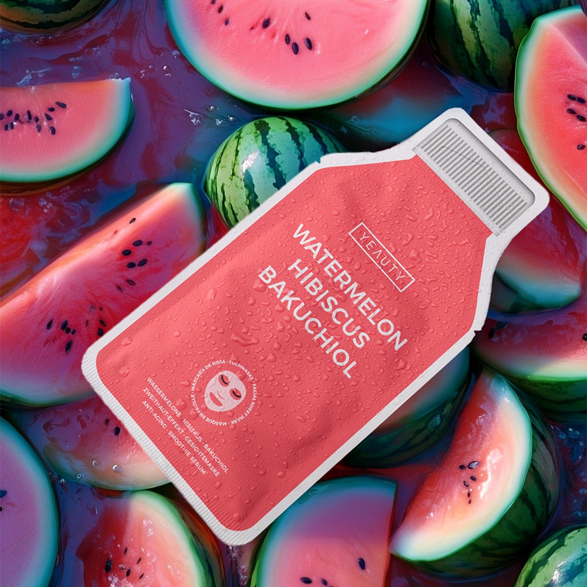 Sheet Mask Watermelon, Hibiscus, Bakuchiol