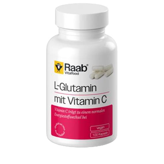 L-Glutamine avec des capsules de vitamine C
