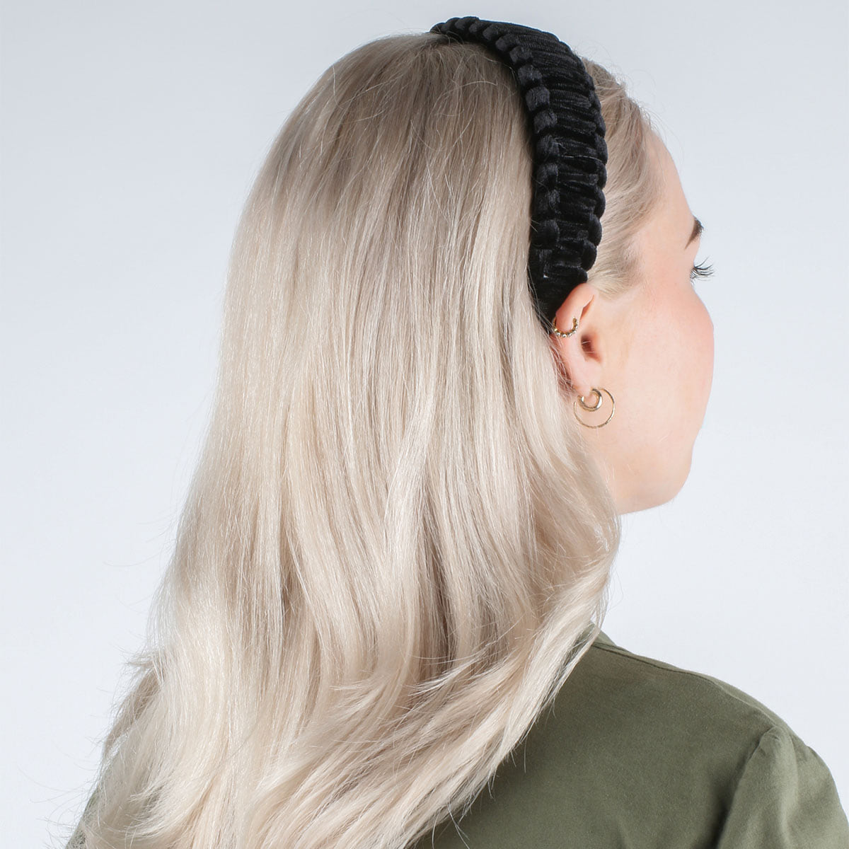 Velvet Hairband Wide Braided