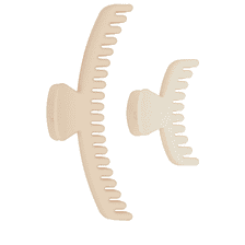 Yoga Hair Clips - Beige & Yellow