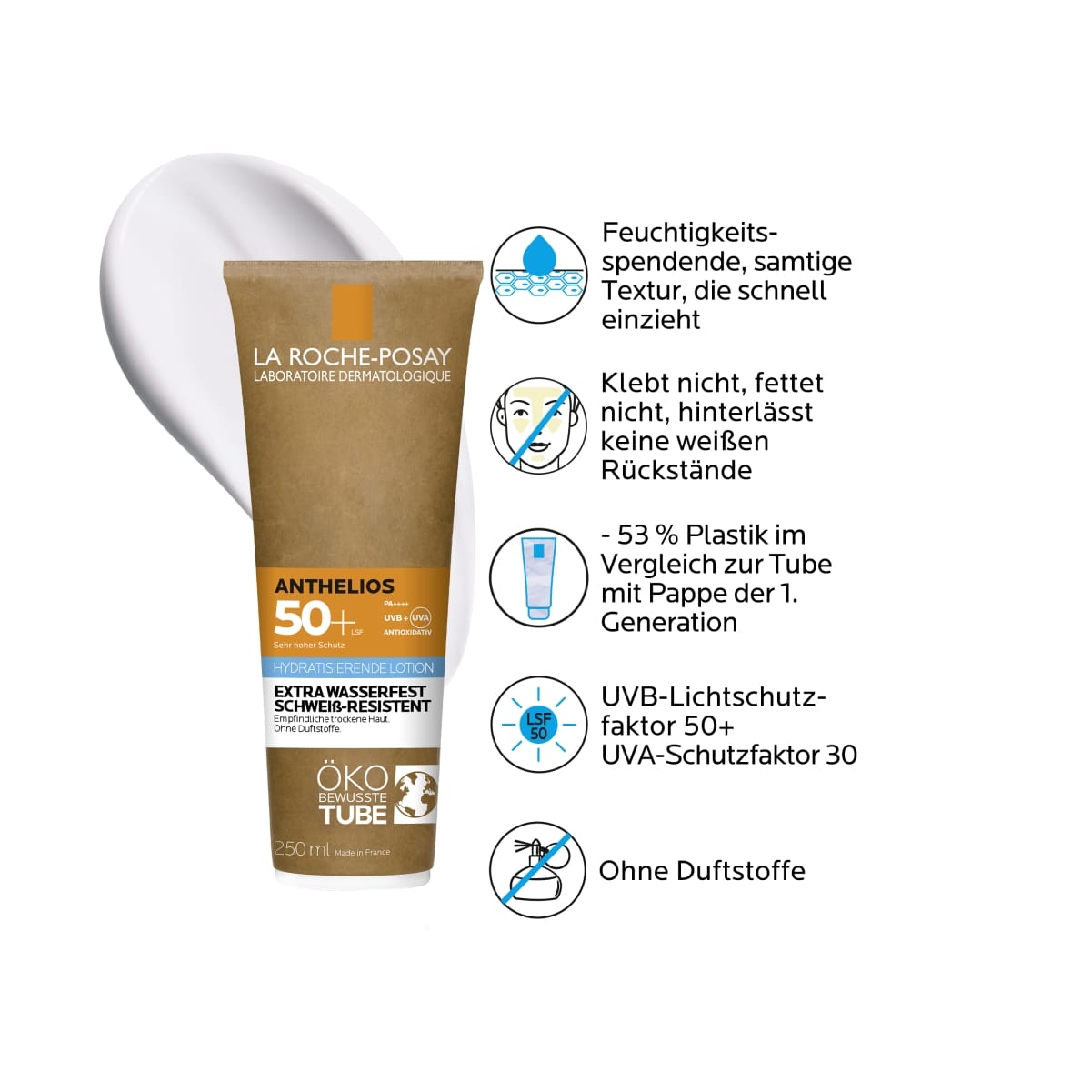 Crème solaire SPF50+ pour peaux sensibles et sèches