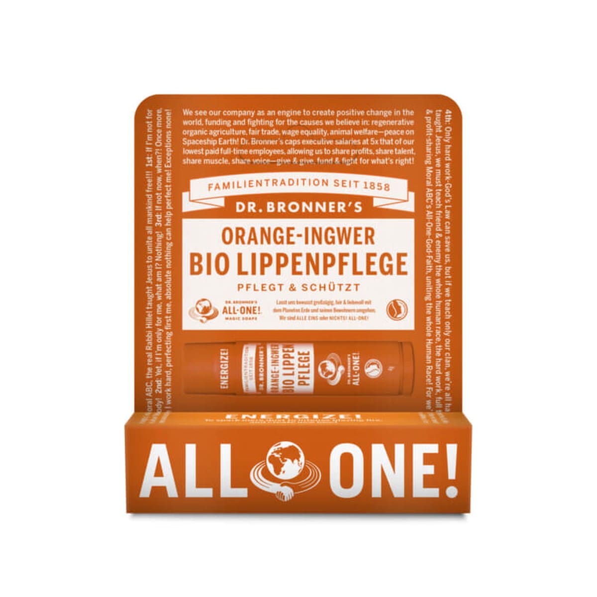Organic Lip Balm  - Orange Ginger