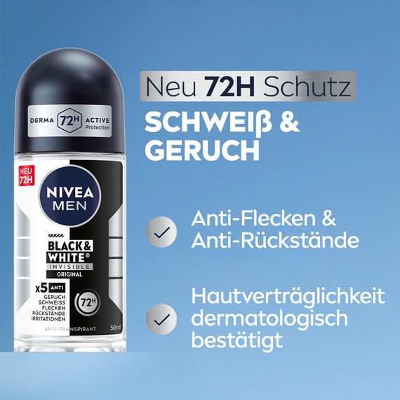 Multipack Deo Black & White Invisible Original Roll-on Male