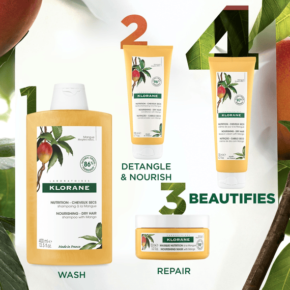 Nourishing Leave-In Hair Cream for Dry Hair with Mango