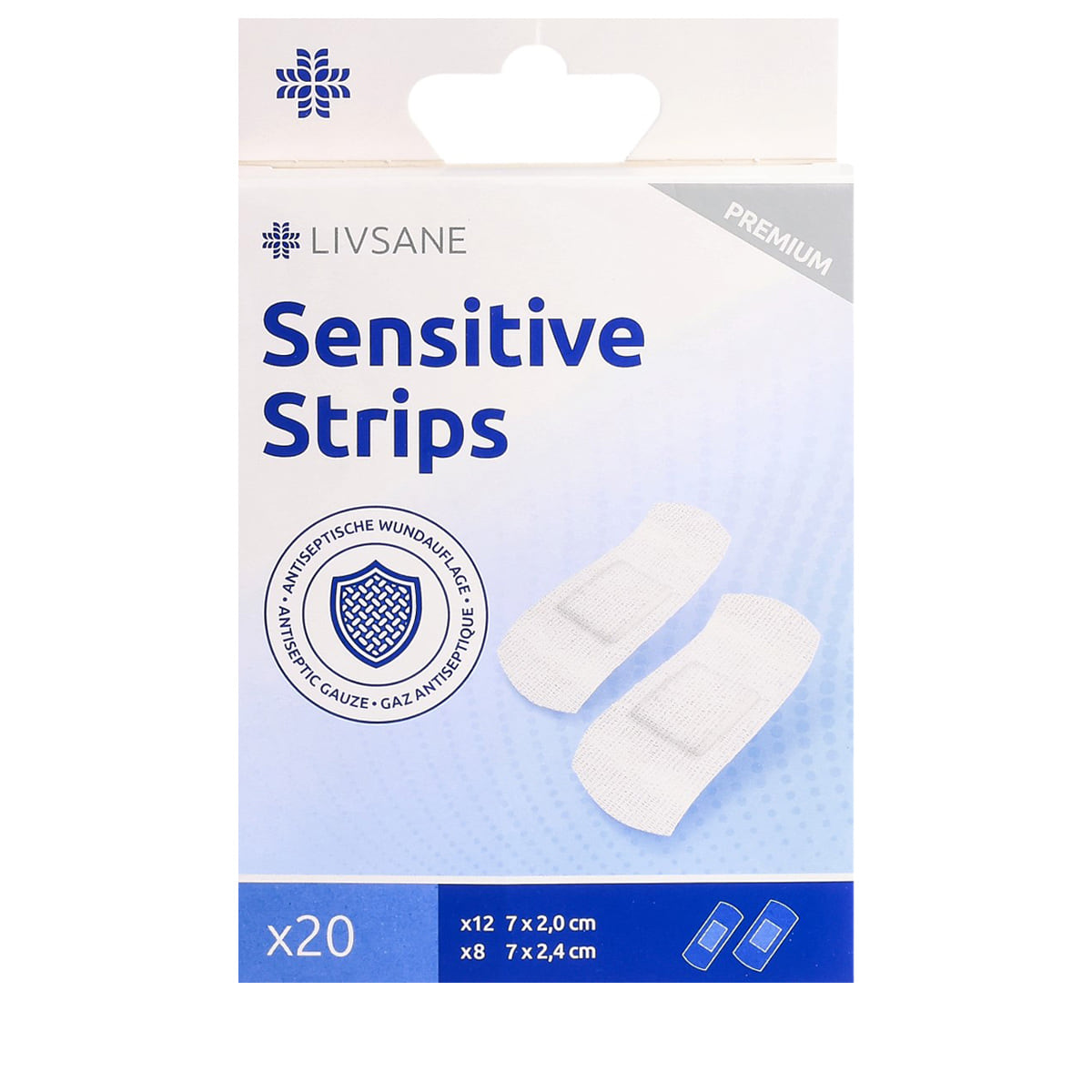 Premium Sensitive Pflaster Strips - 20 Stk.