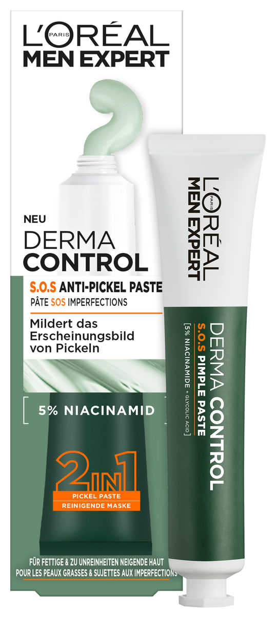 Derma Control S.O.S. Pasta anti brufoli 2in1