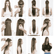 Full Head Extensions 50/55 cm - 4/14, Brown/Light Golden Blonde Copper - Highlights