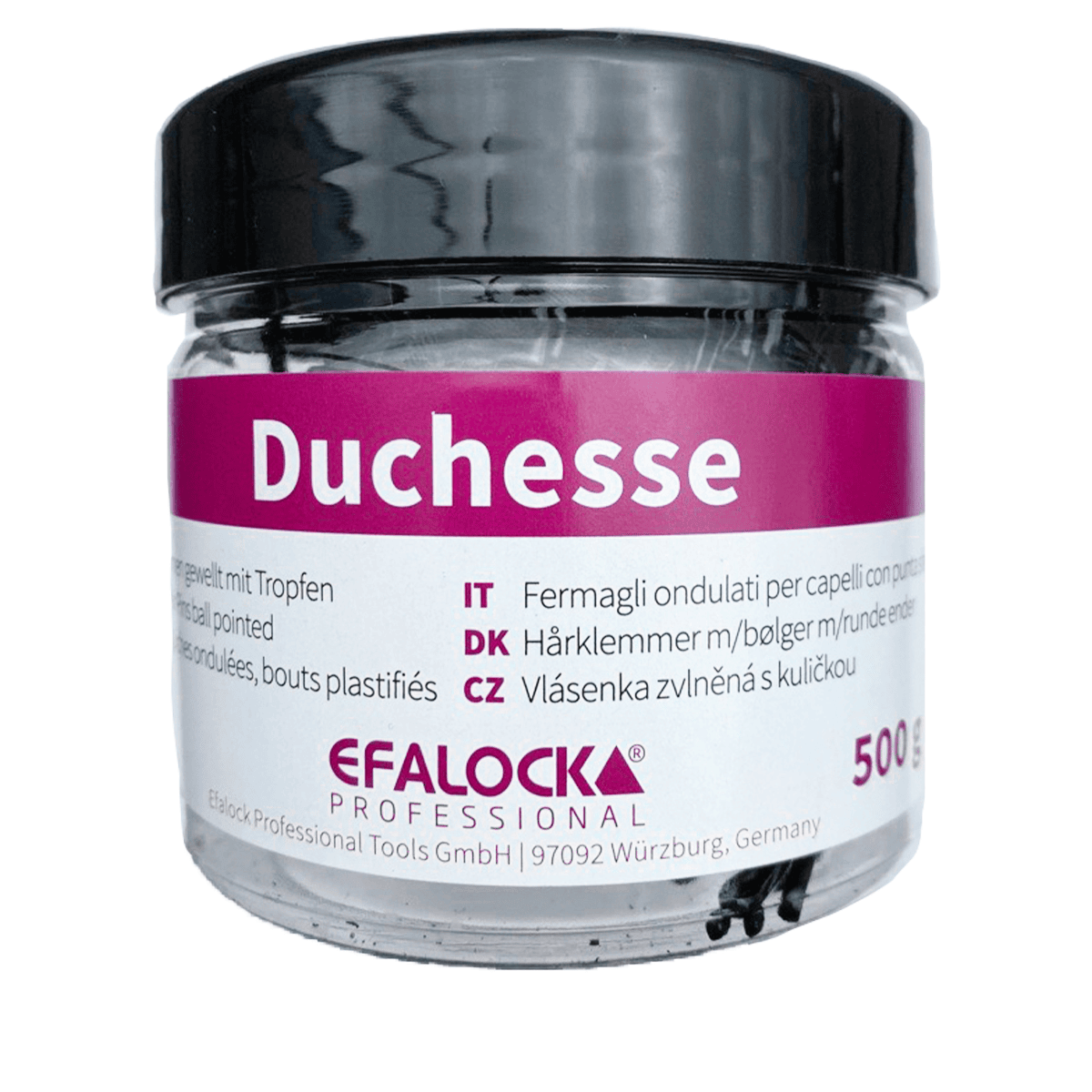 Haarklemmen Duchesse 50 mm Schwarz