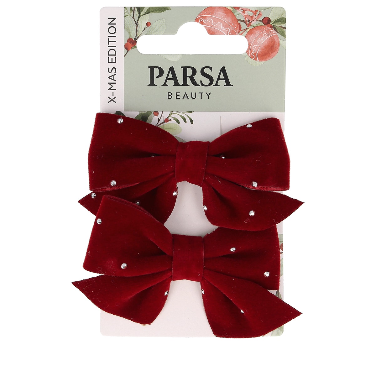 Clip per capelli con fiocchi rossi