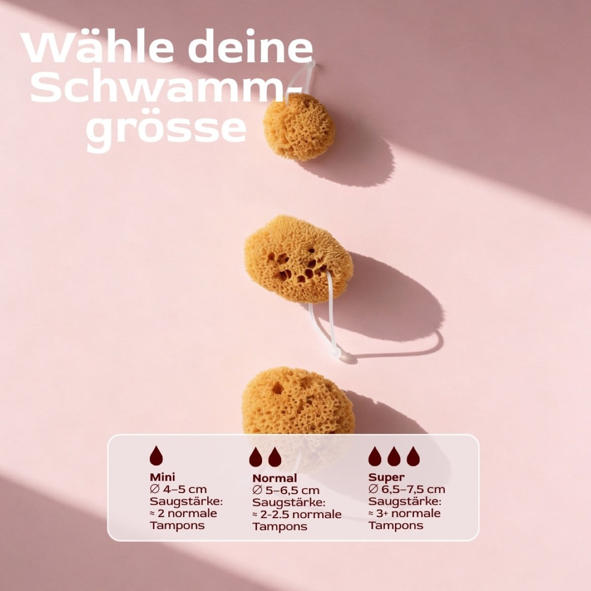 Starter kit: Menstrual Sponges S - 3 pcs.