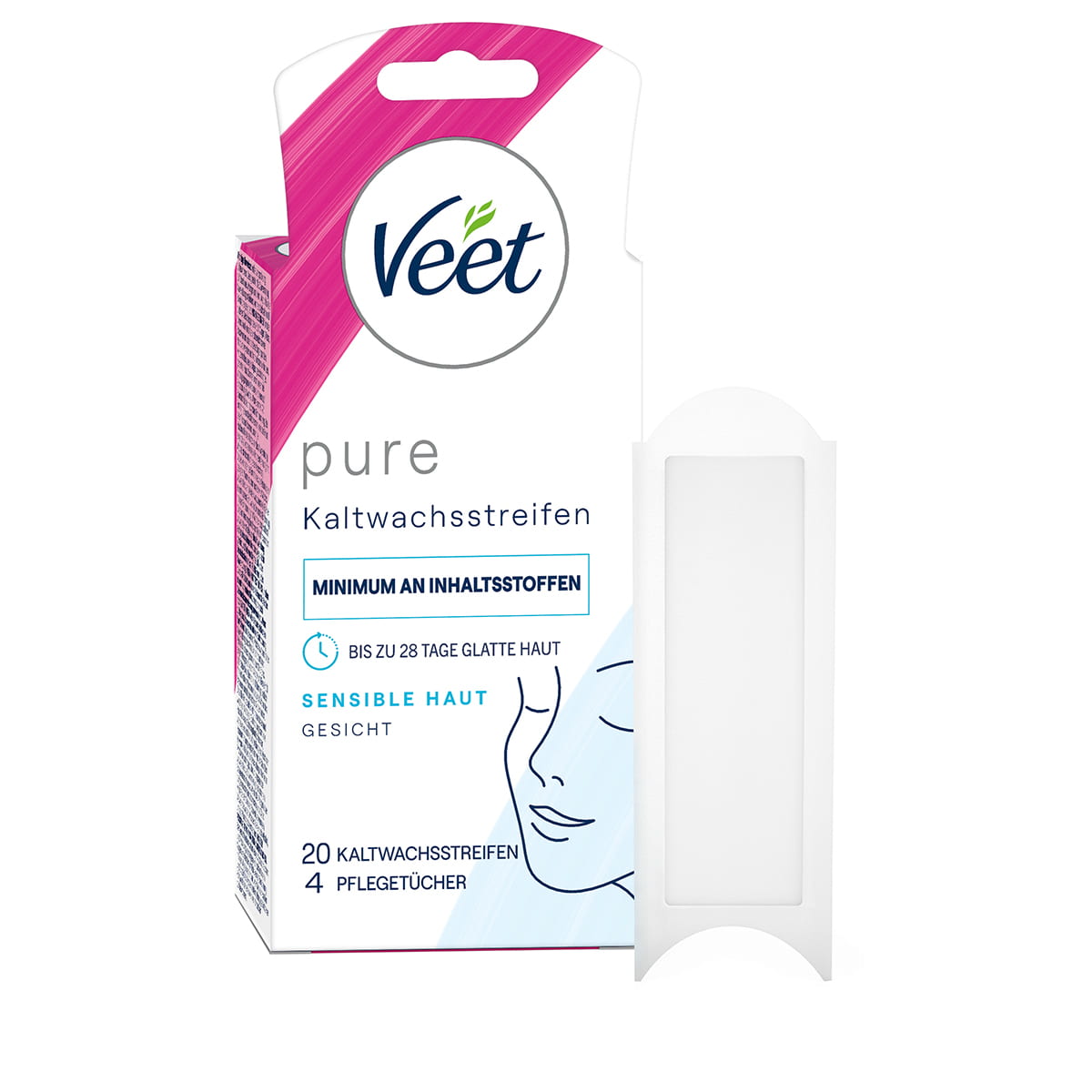 Kaltwachsstreifen Gesicht sensitive Haut 20 Stk.