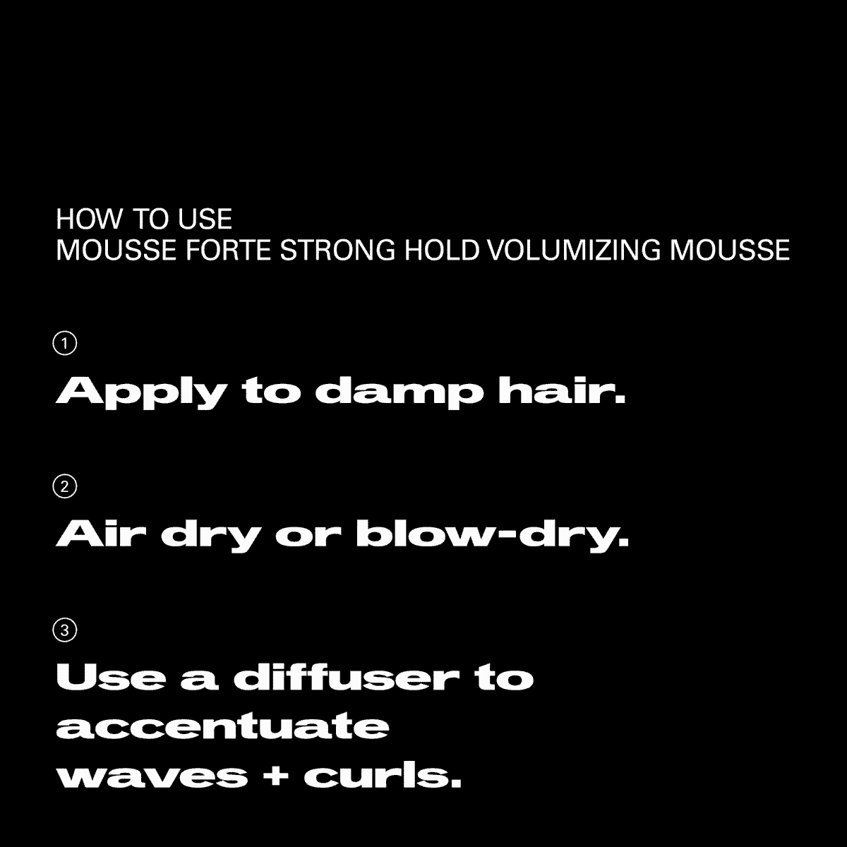 Strong Hold Volumising Mousse