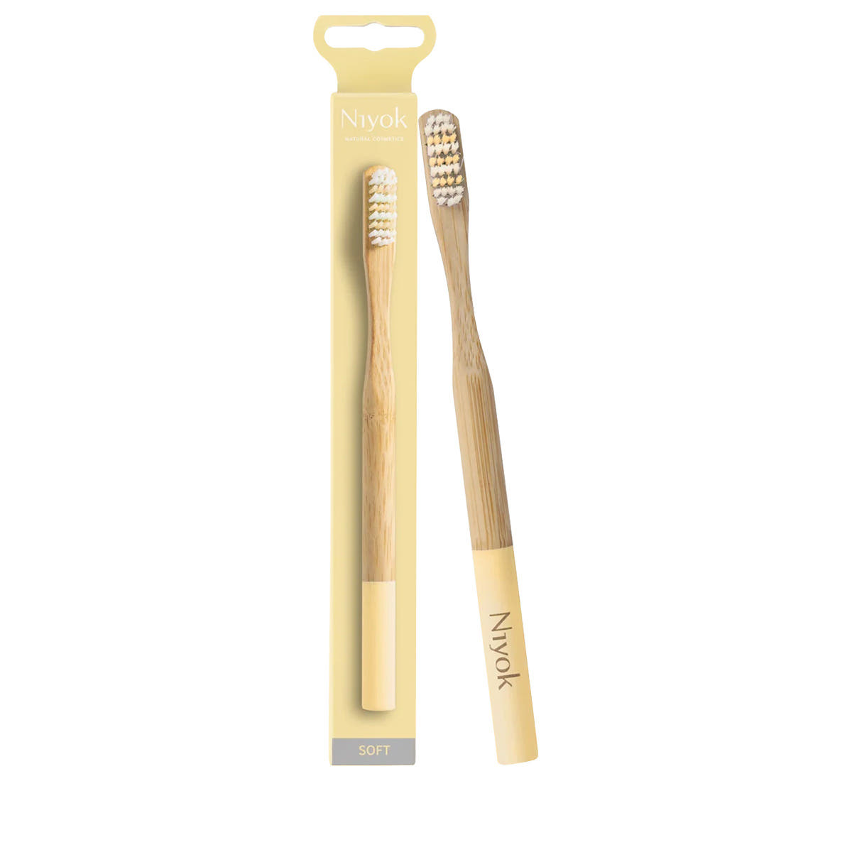 Adult Bamboo Toothbrush – Yellow, Medium