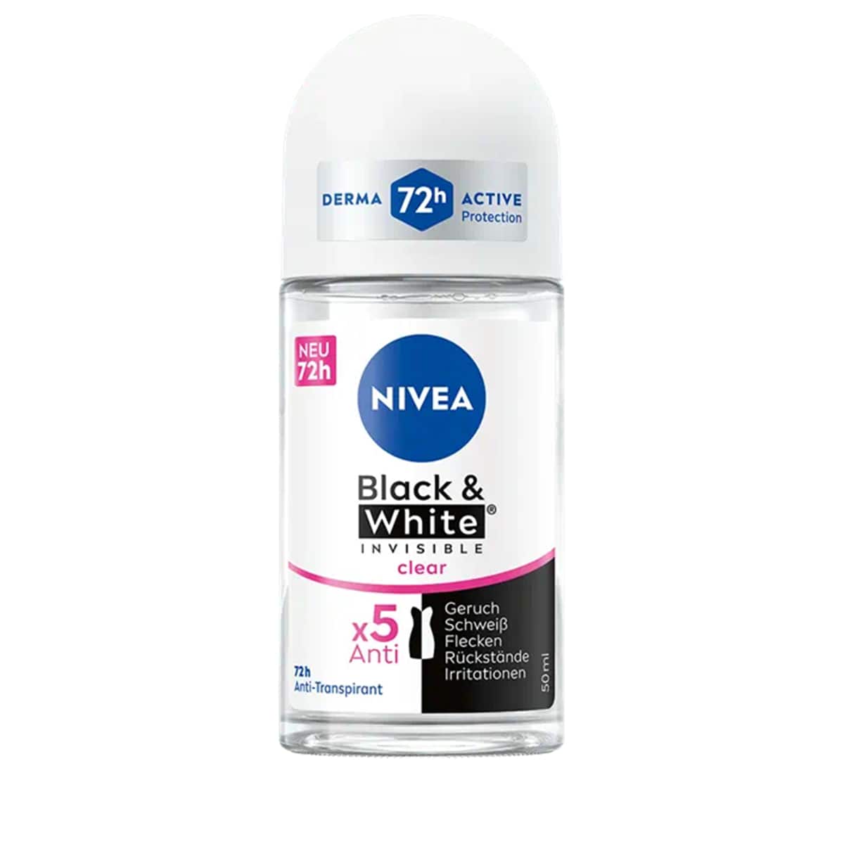 Deo Black & White Invisible Clear Roll-on 